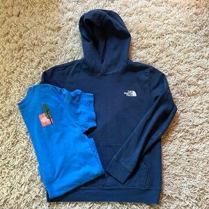The North Face Boys XL (14/16) Tee & Hoodie. EUC